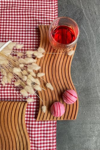 Tezyinat - Ahşap Serisi Doğal Kayın Ağacından Sunum Tahtası 1 adet