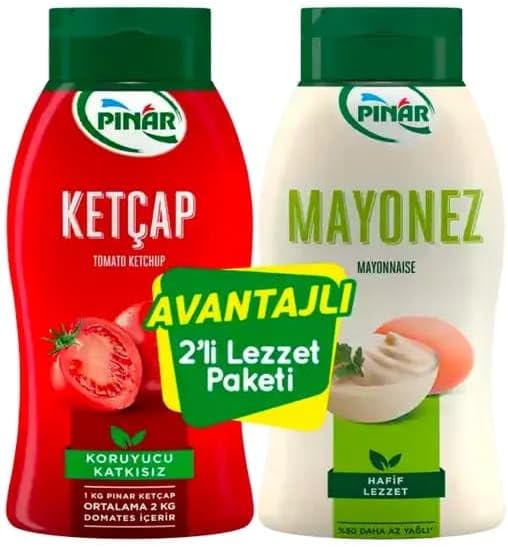 PINAR KETÇAP 420 GR+MAYONEZ 350 GR(%50 AZ YAĞLI)