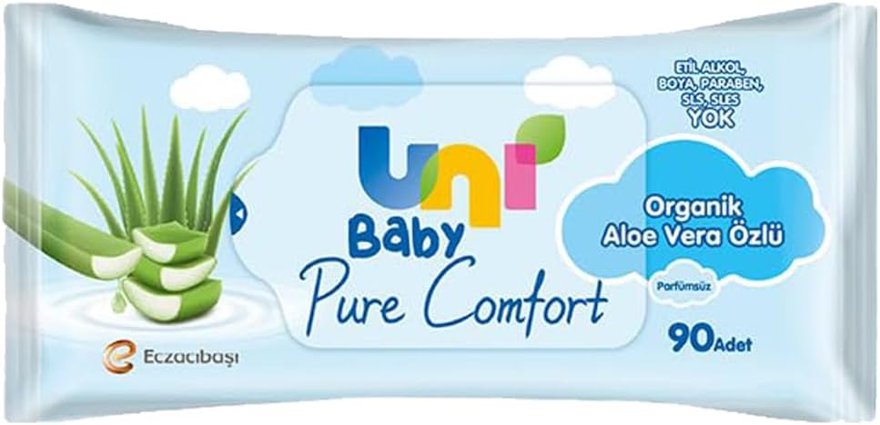 Uni Baby Pure Comfort Organik Aloe Vera Özlü Islak Mendil 12x90 1080 Yaprak