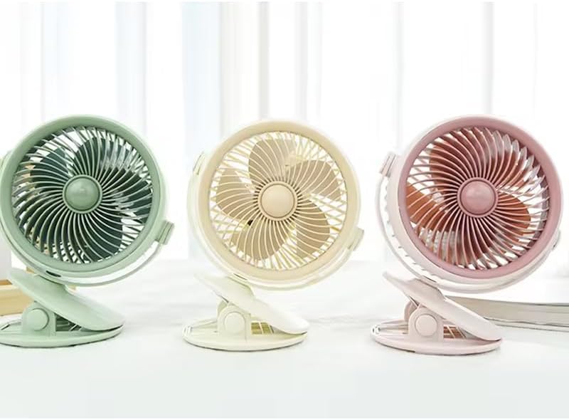 Taşınabilir Mini USB Şarjlı Fan Kıskaçlı Masa Kenarına 3 Kademeli Hız Ayarı Şarj Edilebilir Mini Vantilatör Soğutucu 14cm Mini Fan YS2285 Yeşil (YS-2285 - Yeşil)