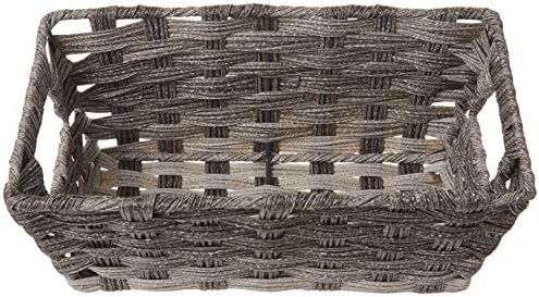 Whitmor Split Rattique Küçük Raf Tote-Gri Yıkama