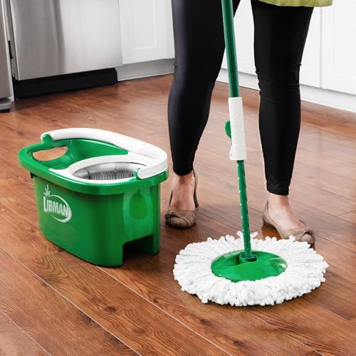 Libman Tornado Spin Paspas Yedekleri - 4 Mikrofiber Kafa Kılıfı, Değiştirmesi Kolay, Makinede Yıkanabilir, Yeşil ve Beyaz, 4 Adet