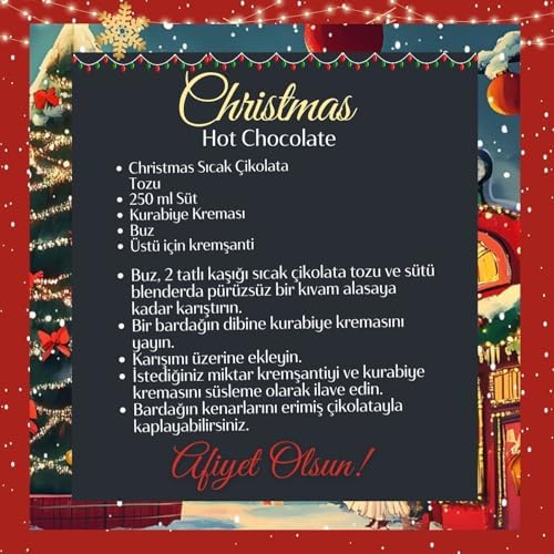 Mim and More Christmas Kiss Hot Chocolate 2024 - Çikolatalı Marshmallow Aromalı Sıcak Çikolata, 200 Gr