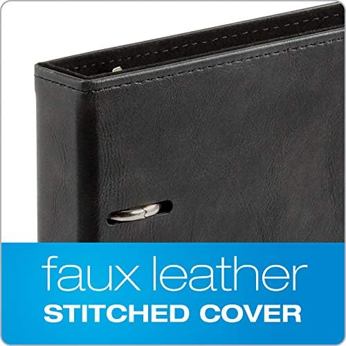 6 Halkalı Profesyonel Not Defteri, 17,7 x 22,7 cm, Doldurulabilir Not Defteri, Fildişi Kağıt, 100 Yaprak, Siyah Deri Kapak (90004)