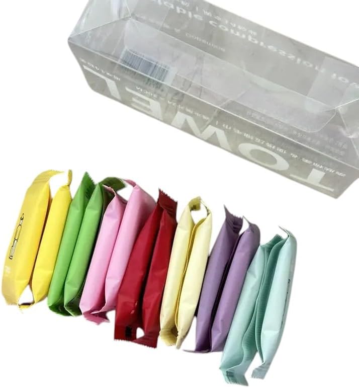 14 Adet Taşınabilir Sıkıştırılmış Havlu Ambalajlı Seyahat Mendilleri Kamp ve Seyahat Bebek İçin