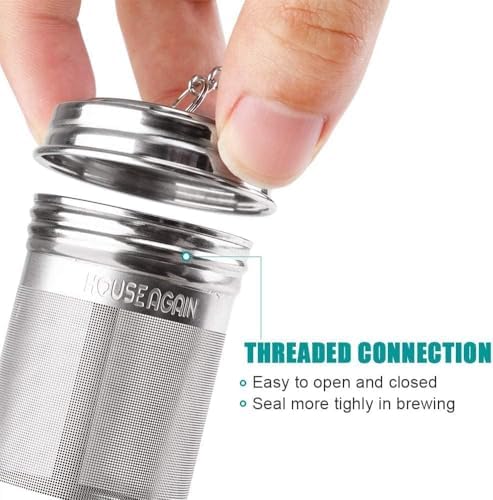 Çay Topu Demliği, Paslanmaz Çelik Ekstra İnce Gözenekli Çay Demleme Aleti, Uzatılabilir Zincir Kancalı, Yaprak Çay, Baharat ve Kahve için