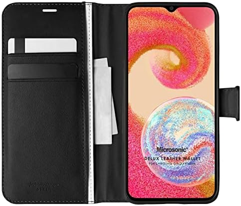 Galaxy A04e için Kılıf Delux Wallet Siyah [Galaxy A04e ile Uyumlu Kılıf - Siyah]