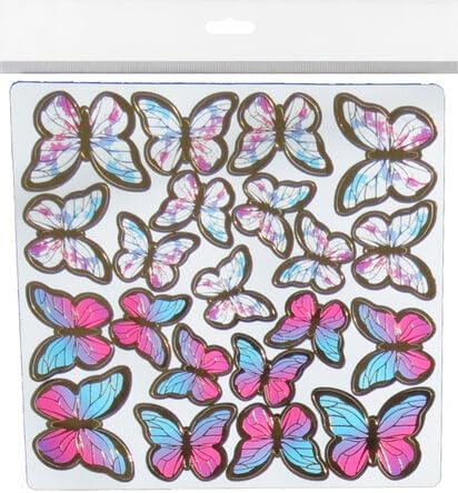 Benim Marifetlerim - Rengarenk Kelebek Pasta Süsü 20 Adet