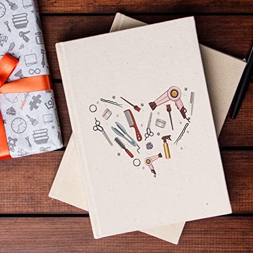 Kadın Kuaförüne Hediye 100 Yaprak (200 Sayfa) Çizgisiz Kanvas Defter - Not Defteri