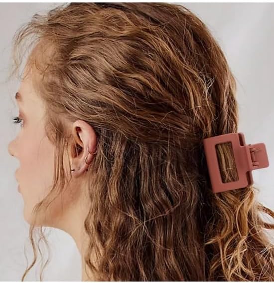 Kadın Kahverengi 4'lü Mandal Toka Seti, Toka Organizer, Toka, Kız Çocuk Toka, Kadife Toka