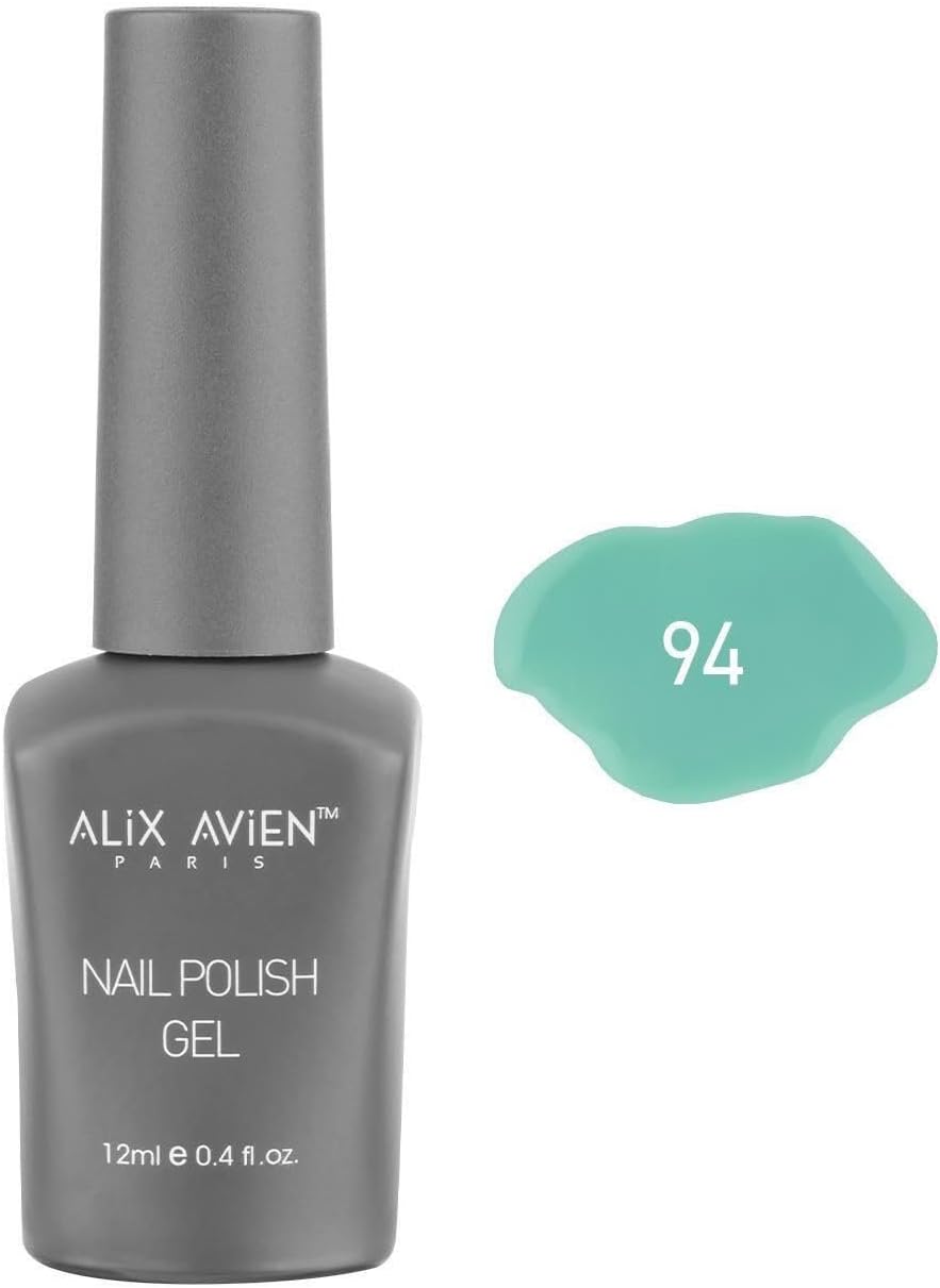ALIX AVIEN Açık Yeşil Kalıcı Oje 94-Yoğun Renk Veren Jel Oje 12 ml-Nail UV Gel Polish 94