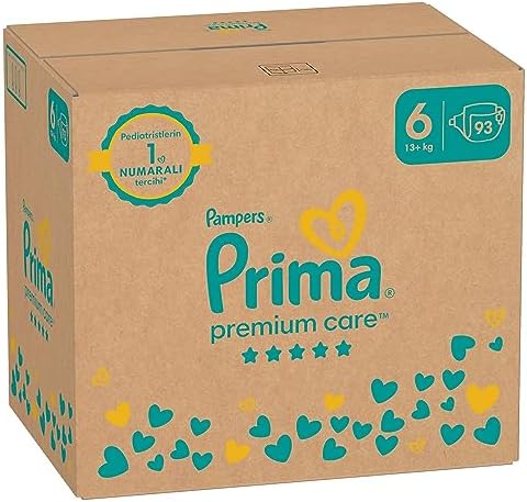 Prima Bebek Bezi Premium Care 6 Numara 93 Adet Aylık Fırsat Paketi