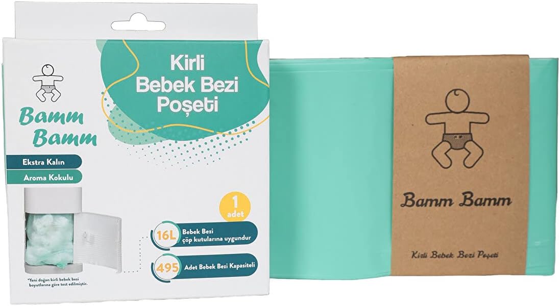 Bamm Bamm Kokulu Bebek Bezi Atık Poşeti 495 Bez Kapasiteli