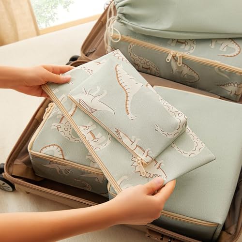 6'lı Çocuk Odası Dinozor Bavul İçi Düzenleyici Set