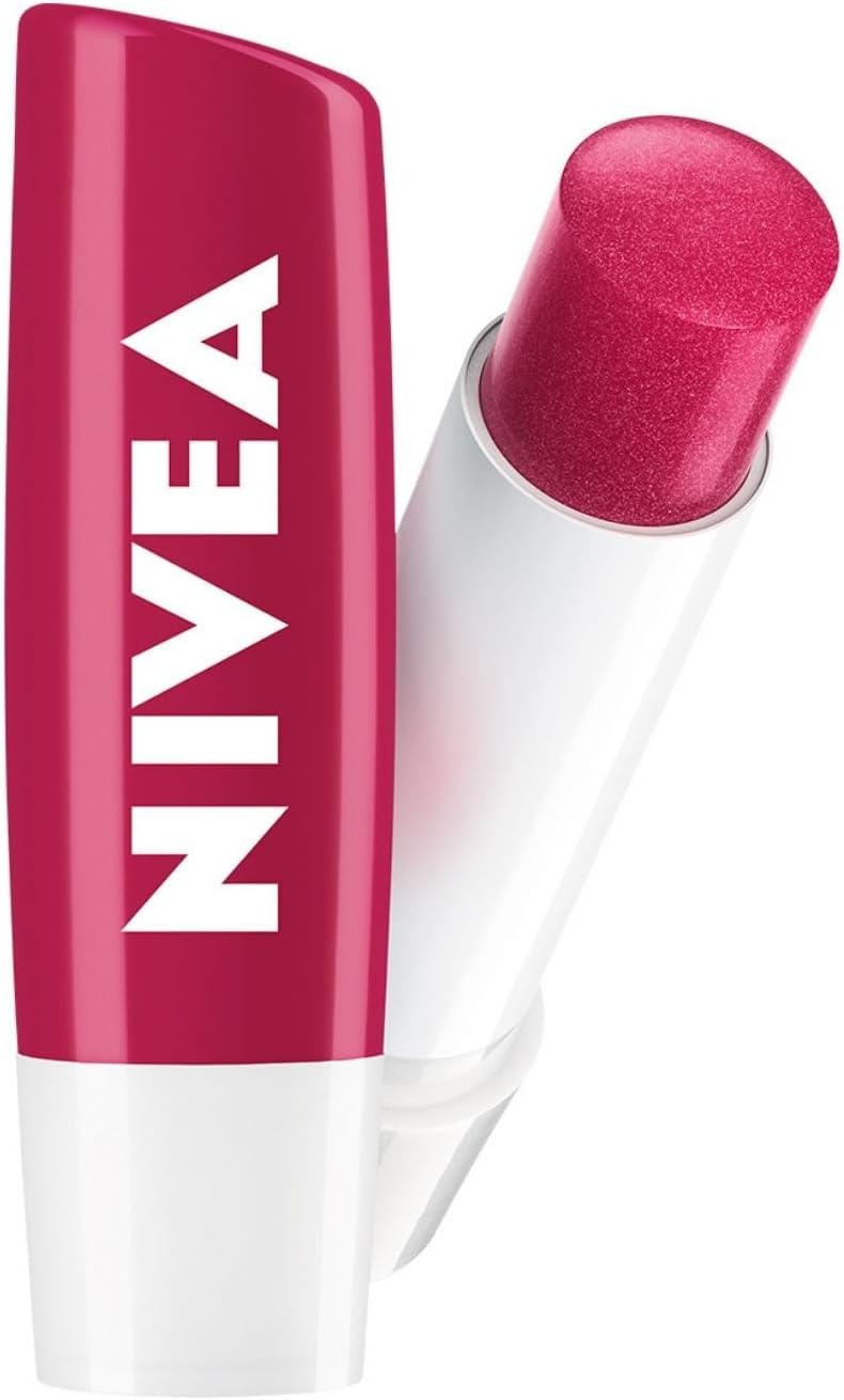 NIVEA Kiraz Dudak Bakım Kremi, 24 Saat Nem, Dudak Bakımı, Kiraz Kokusu, Hafif Kırmızı Işıltı (4,8gr)