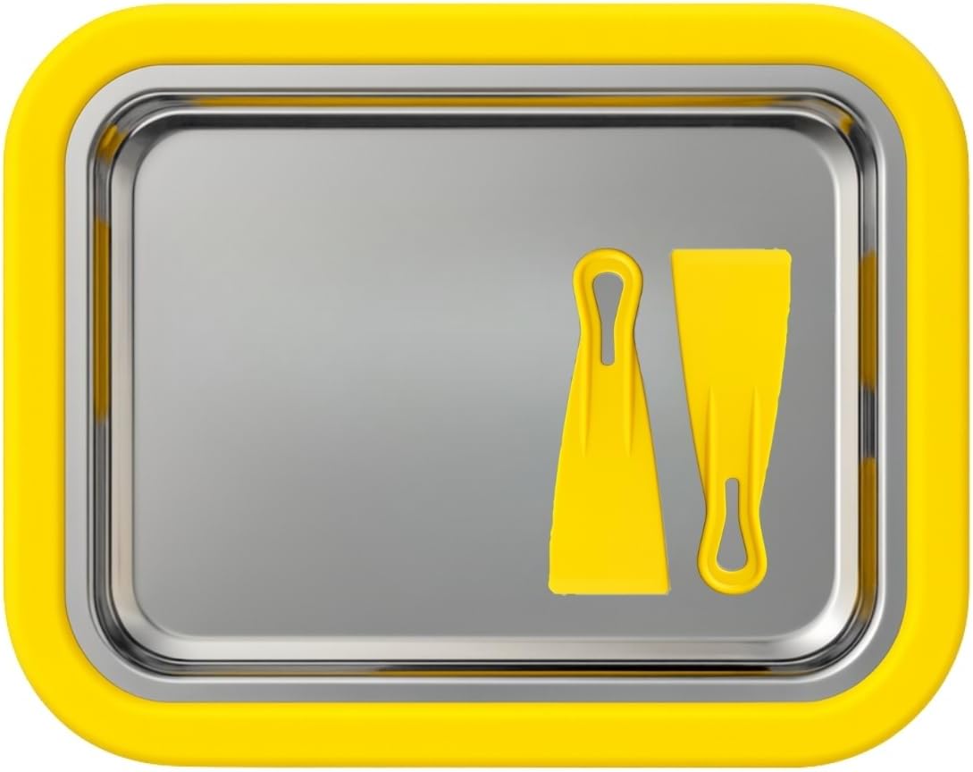 Ev Tipi Dondurma Yapma Kabı – Elektriksiz Rulo Dondurma Makinesi, Paslanmaz Çelik Soğutma Tavası ve Spatula Seti (Sarı)