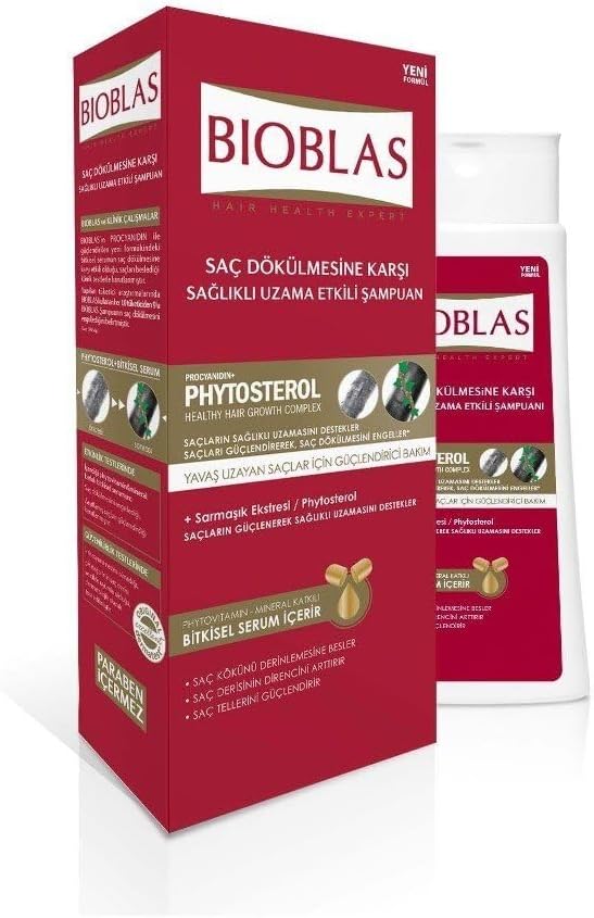 BIOBLAS Saç Dökülmesine Karşı Sağlıklı Uzama Etkili Şampuan (Phytosterol) (360 ml)
