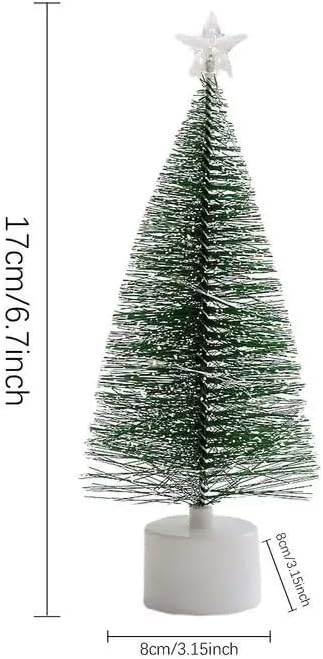 1 Adet RGB Işıklı Mini Yılbaşı Ağacı Masaüstü Aydınlatma Dekoratif Hediyelik Pilli Çam Ağaç Yılbaşı Süsü 17cm (17cm)