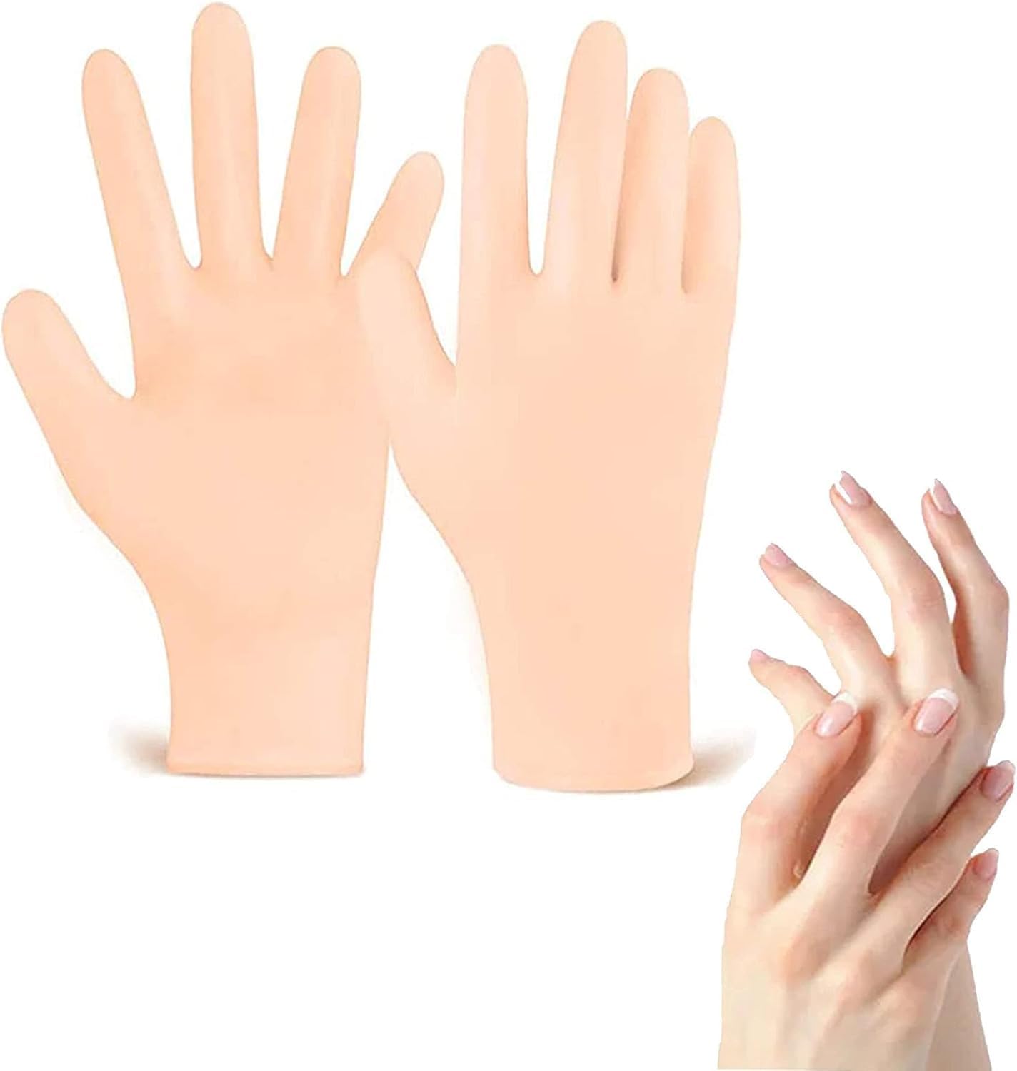 Aputue Nemlendirici Eldiven, 1 Çift Silikon Eldiven, Kuru Eller İçin Su Geçirmez Güneş Koruma Eldiveni, Yumuşak Esnek Eldiven, Nemlendirici Bakım Eldiveni, Nasır ve Kuru Ciltler İçin