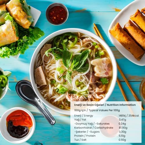 BAMBOO LADY Vietnam Pirinç Eriştesi 0.8mm (Vietnamese Rice Noodle 0.8mm) - 400G