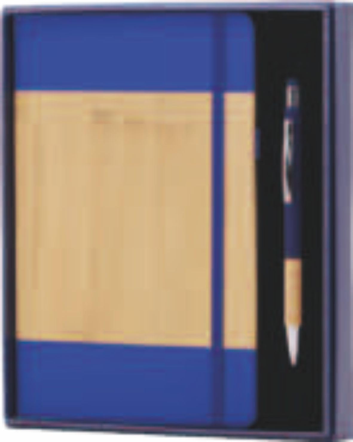 Bambu Defter ve Kalem Seti, 5 Renk Seçenekli (Lacivert)