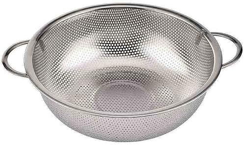 Çift Kulplu Metal Süzgeç, Mutfak İçin 3 Farklı Boy (25 cm)