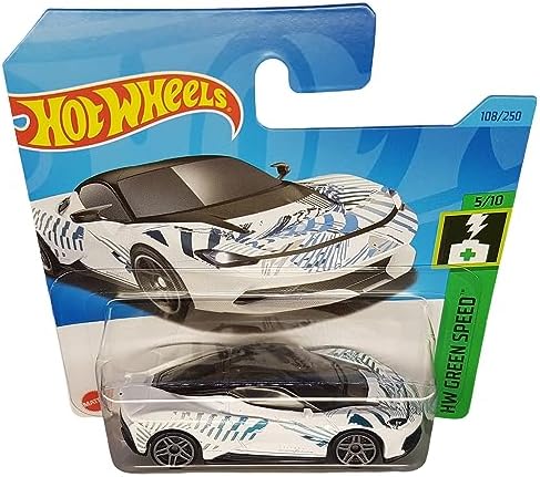 - Automobili Pininfarina Battista - HW Green Speed 5/10 - HKK22 - Short Card - Beyaz - Mattel 2023