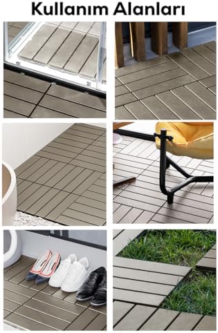 1177 Bahçe Balkon Teras Banyo Paspası 9lu Zemin Karosu