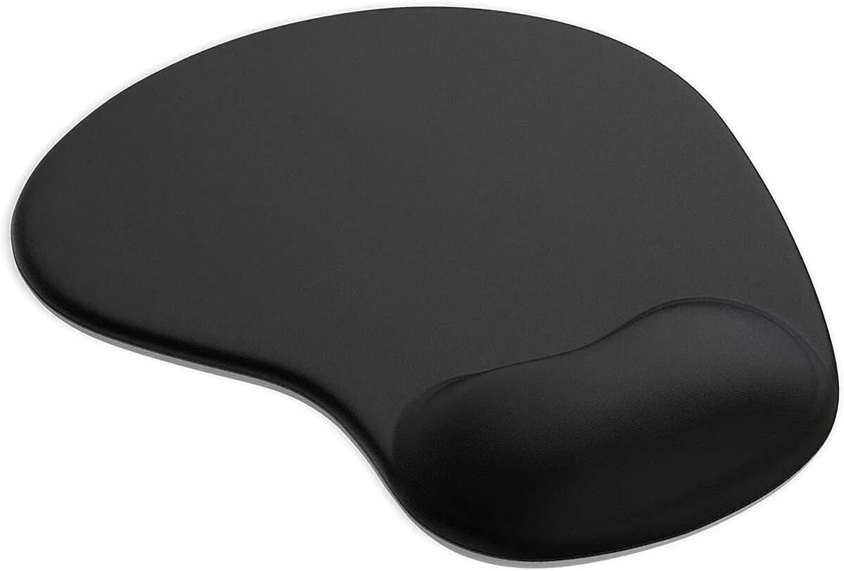 Concept Bilek Destekli Jelli Mouse Pad, Oval Kesim, Kaydırmaz Taban, Oyun, Ofis ve Ev İçin Fare Altlığı, Ergonomik, Suya Dayanıklı Bileklikli Mouse Pad (Siyah)