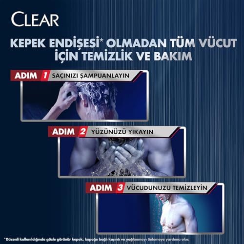 Clear Men 3in1 Şampuan & Duş Jeli Yağlanma Karşıtı Lime Özü 350 ml