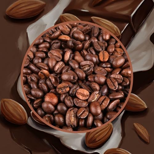 Mim and More Almond & Chocolate Coffee - Badem ve Çikolata Aromalı Kahve Çekirdek Kahve, 200 Gr