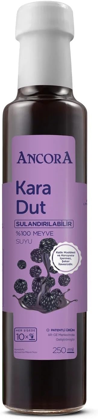Ancora Karadut Sulandırılabilir Meyve Suyu 250 Mililitre