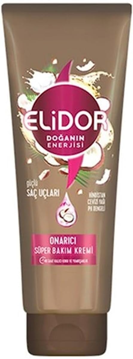 Elidor Güçlü Saç Uçları için Hindistan Cevizi Yağı Süper Saç Kremi (170 ml)