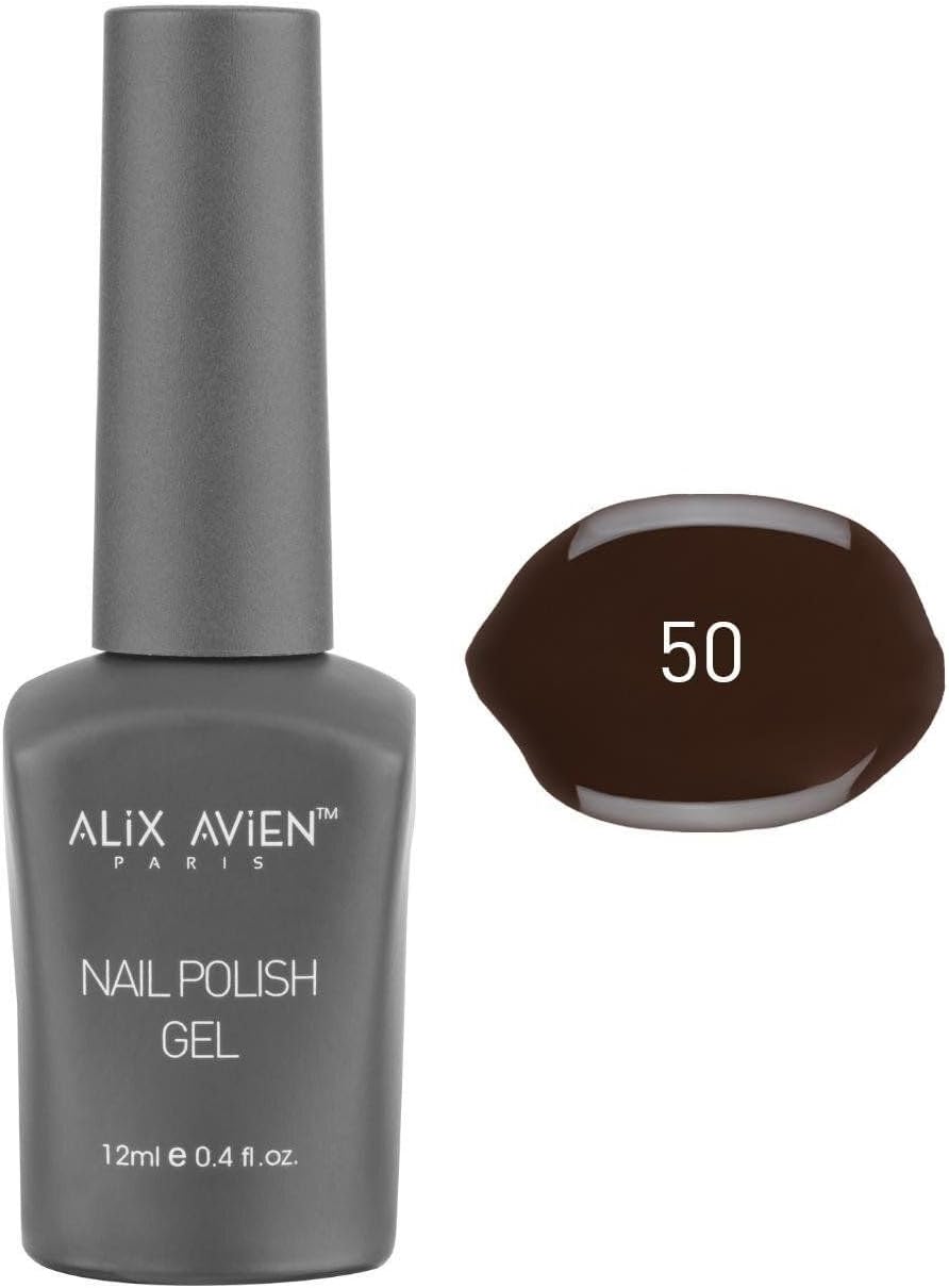 ALIX AVIEN Kahverengi Kalıcı Oje 50-yoğun Renk Veren Jel Oje 12 Ml-nail Uv Gel Polish 50
