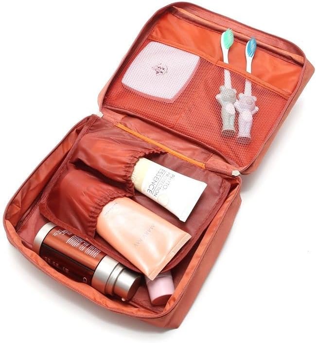 Ecoform Su Geçirmez Organizer Seyahat Kozmetik Makyaj Çantası Turuncu