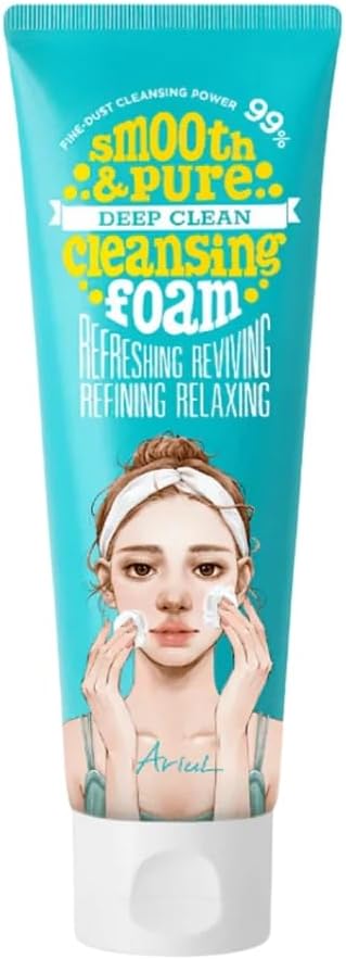 Ariul Smooth& Pure Deep Clean Cleansing Foam 80ml -Bitki Özlü Arındırıcı Doğal Cilt Temizleme Köpüğü