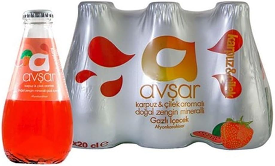 Avşar Karpuz ve Çilek Aromalı Maden Suyu 200 ml 6'lı