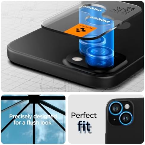 15 / 15 Plus / 14 / 14 Plus ile uyumlu Kamera Lens Camı Koruyucu Kolay Kurulum GLAS.tR EZ Fit Optik Pro (2 Adet) Crystal Clear - AGL06918