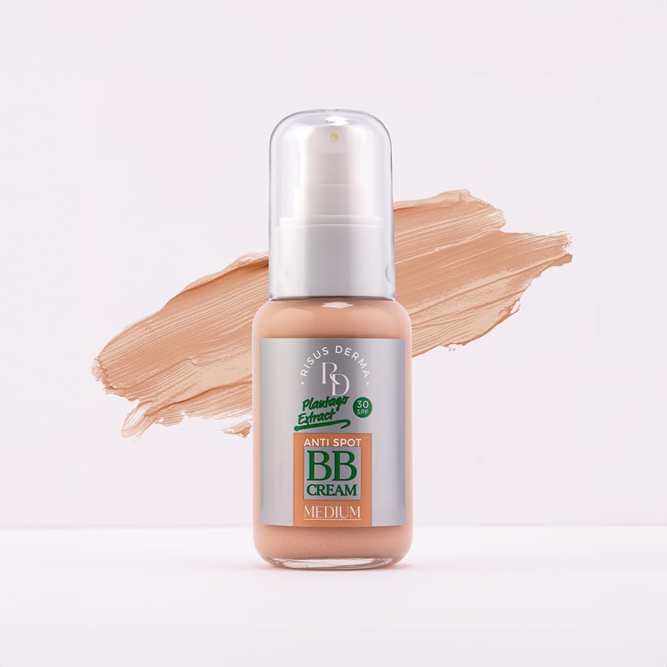 RD Risus Derma Anti Spot BB Krem Medium, Ciltte Sebumu Dengeler, Gözenekleri Sıkılaştırır, Cilt Tonunu Eşitler, UVA/UVB ışınlarına karşı korur, Vegan