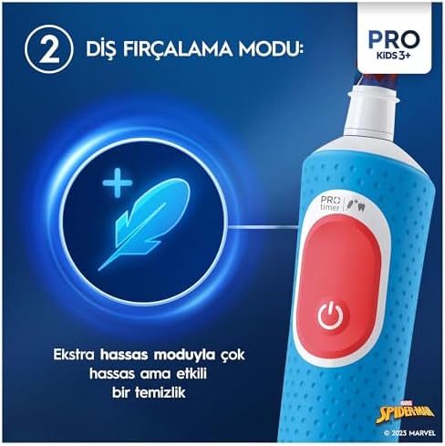 Oral-B Çocuk Şarjlı/Elektrikli Diş Fırçası Spiderman D103