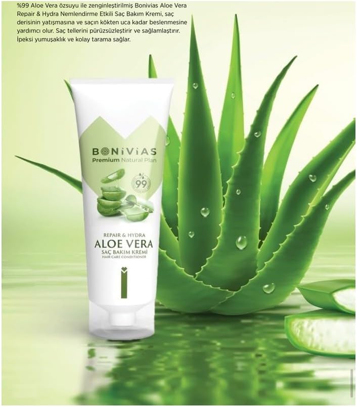 Aloevera Nemlendirici Saç Bakım Kremi% 99 Aloevera & Jojoba Oil 250 ml
