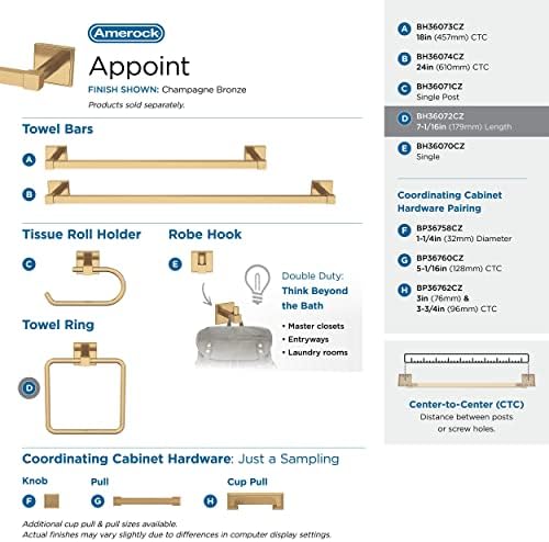 | Havlu Halkası | 7-9/16 inç (192 mm) | Şampanya Bronz | Atama | Havlu Tutucu | Banyo Donanımı | Banyo-Aksesuarları