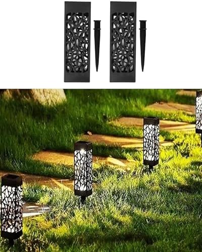 2 Li Set Güneş Enerjili Solar Yürüyüş yolu, Güneş LED Işıkları Gün Işığı Açık Bahçe Dekoratif Suya Dayanıklı Solar Çim Driveway Peyzaj Süslemeleri için