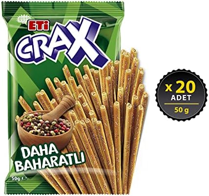 Eti Crax Baharatlı Çubuk Kraker 50 g x 20 Adet