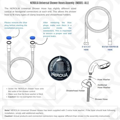 - 200cm Duş Hortumu/Paslanmaz Yüksek Basınçlı Su Tasarruflu Banyo Spirali, 2 metre (Yüksek Kalite Standartlarında Üretilmiştir)