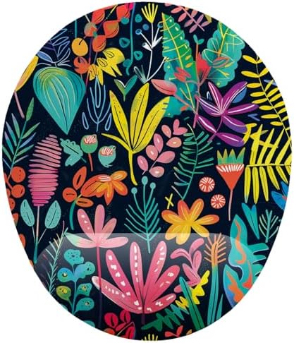 Çiçek Desenli Bilek Destekli Mouse Pad