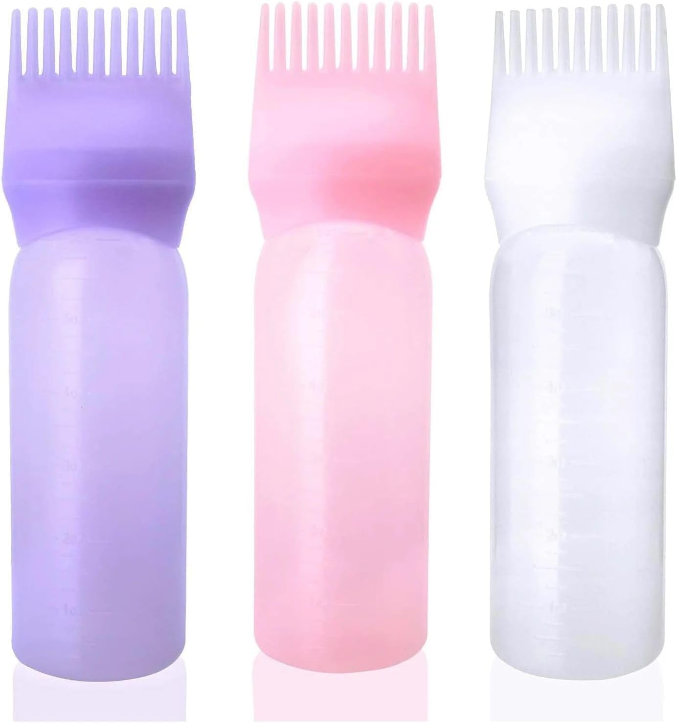 Doldurulabilir Taraklı Saç Boyama ve Saç Bakım Şişesi, Saç Boyama Aplikatörü Taraklı Tekrar Kullanılabilir