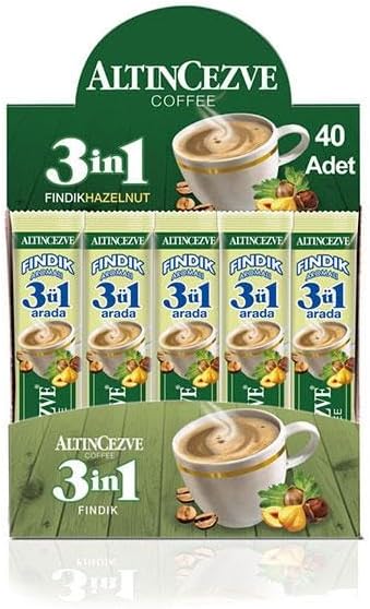 Altıncezve 3ü1 Arada Üçü Bir Arada Fındıklı 40′lı Paket (Tek İçimlik) 15 Gr X 40 Adet