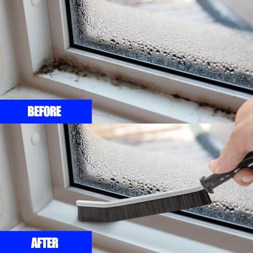 NELDE Çatlak Temizleme Fırçası, Sert Kıllı Çatlak Temizleme Fırçası, Çatlak Fırçası - Çok Amaçlı Pencere Oluk Temizleme Fırçası, Boşluk Temizleme Fırçası, Temizlik için Duş Fırçası - Derin Mutfak Temizleme