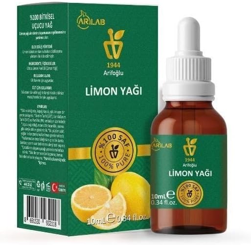 Arifoğlu Limon Yağı 10ml%100 Saf Arlab Lemon Oil Pure Citrus Limon Peel Oil